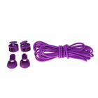 Шнурки для обуви, пара, круглые, с фиксатором, эластичные, d = 3 мм, 100 см, цвет фиолетовый неоновый - Фото 3