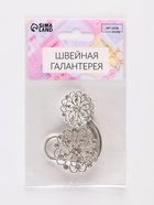 Декоративная застёжка «Круг», 9.5×3 см, цвет серебряный - Фото 7