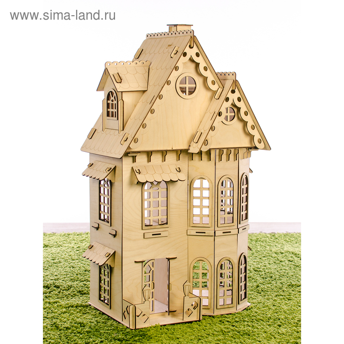 Конструктор «Кукольный домик», 2 этажа, фанера — 3 мм - Фото 1