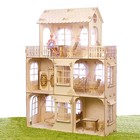 Конструктор «Большой кукольный дом», без мебели и текстиля, фанера — 3 мм, этаж: 33 см - фото 8347860