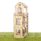 Конструктор «Большой кукольный дом», без мебели и текстиля, фанера — 3 мм, этаж: 33 см - фото 3806116