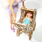 Кукольная коляска-конструктор «Коляска для ребёнка 10 см Barbie» - Фото 4