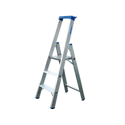 Стремянка KRAUSE STABILO, односторонняя, высокая оградительная дуга с полкой, 3 ступени