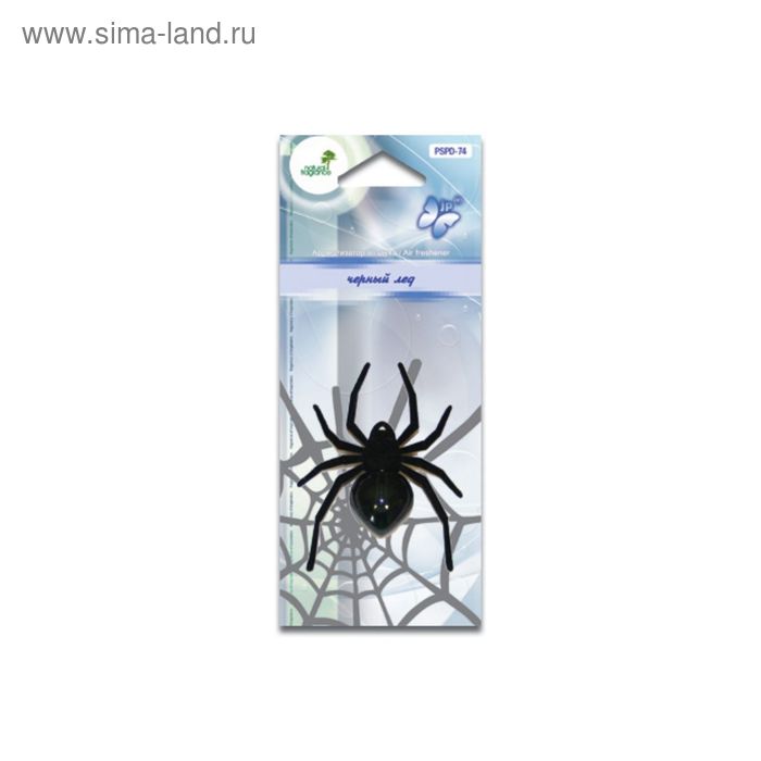 Ароматизатор воздуха гелевый «Паук», чёрный лед 29361a - Фото 1