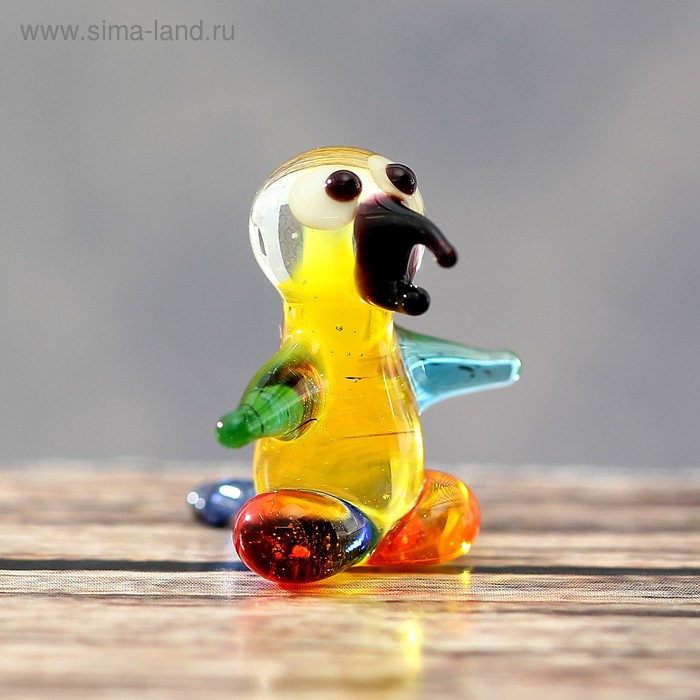 Сувенир стекло микро "Попугай " МИКС - Фото 1