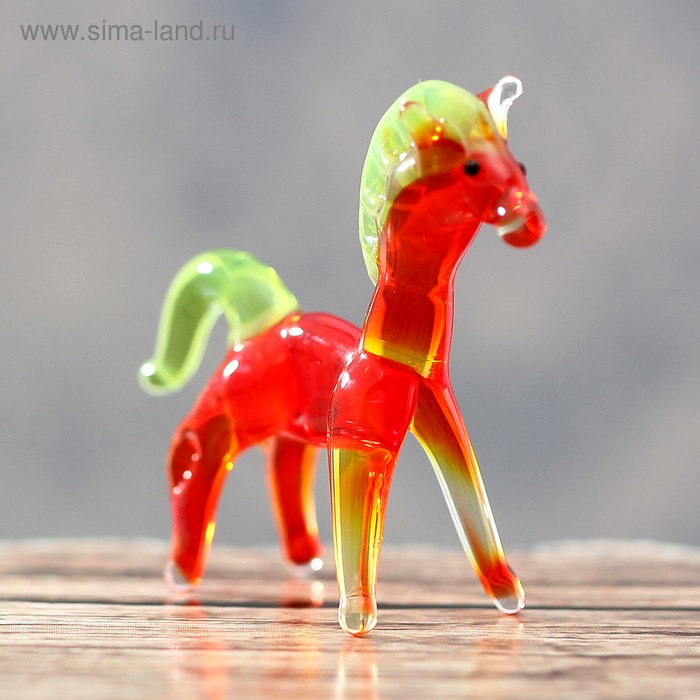 Сувенир стекло микро "Лошадь" 3х2х1 см  МИКС - Фото 1