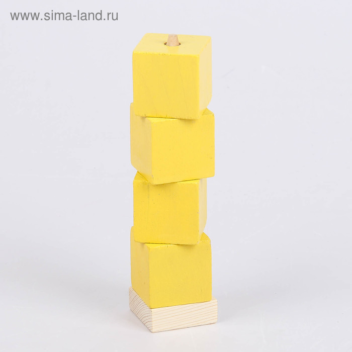 Пирамидка "Дидактическая №1" куб(желтая) - Фото 1