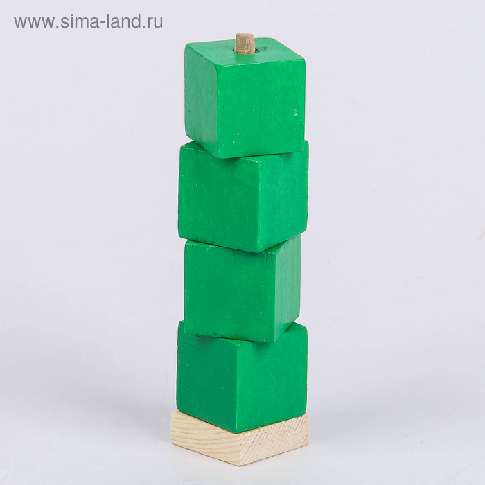 Пирамидка "Дидактическая №1" куб(зеленая) - Фото 1