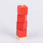 Пирамидка "Дидактическая №1" куб(красная) - Фото 1