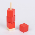 Пирамидка "Дидактическая №1" куб(красная) - Фото 2
