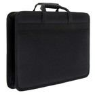 Папка с ручками текстильная, А4, 365×260×50 мм, 1С13 «Луга», каркасная, чёрная - Фото 1