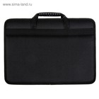 Папка с ручками текстильная, А4, 365×260×50 мм, 1С13 «Луга», каркасная, чёрная - Фото 5