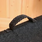 Набор для бани «Мужской», 5 предметов: шапка, коврик, рукавица, тапочки, сумка, шерсть 30%, полиэфир 70%, тёмный, «Добропаровъ» - Фото 7