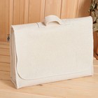 Набор для бани «Мужской», 5 предметов: шапка, коврик, рукавица, тапочки, сумка, шерсть 30%, полиэфир 70%, светлый, «Добропаровъ» - Фото 6