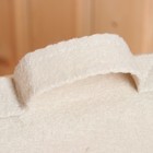 Набор для бани «Мужской», 5 предметов: шапка, коврик, рукавица, тапочки, сумка, шерсть 30%, полиэфир 70%, светлый, «Добропаровъ» - Фото 7