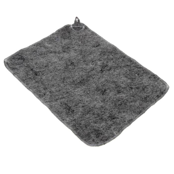 Набор банный "Мужской" портфель 5 предметов, серый, с вышивкой - фото 1906879501