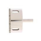 Сверло алмазное по стеклу и керамике ТУНДРА, трехгранный хвостовик, 65×65 мм - Фото 2