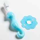 Детская зубная щетка-массажер, «Морской конёк», силиконовая, с ограничителем, от 3 мес., цвет МИКС - Фото 1