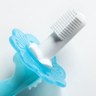 Детская зубная щетка-массажер, «Морской конёк», силиконовая, с ограничителем, от 3 мес., цвет МИКС - фото 8348006