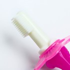 Детская зубная щетка-массажер, «Морской конёк», силиконовая, с ограничителем, от 3 мес., цвет МИКС - фото 8348009