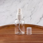 Бутылочка для хранения, с распылителем, со шкалой деления, 50 мл, белая, прозрачная - Фото 4