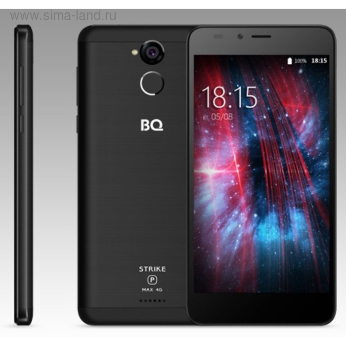 Смартфон BQ S-5510 Strike Power Max LTE Black Brushed 5,5",1280*720,8Gb,1Gb,13Mp+8Mp   285413 - Фото 1