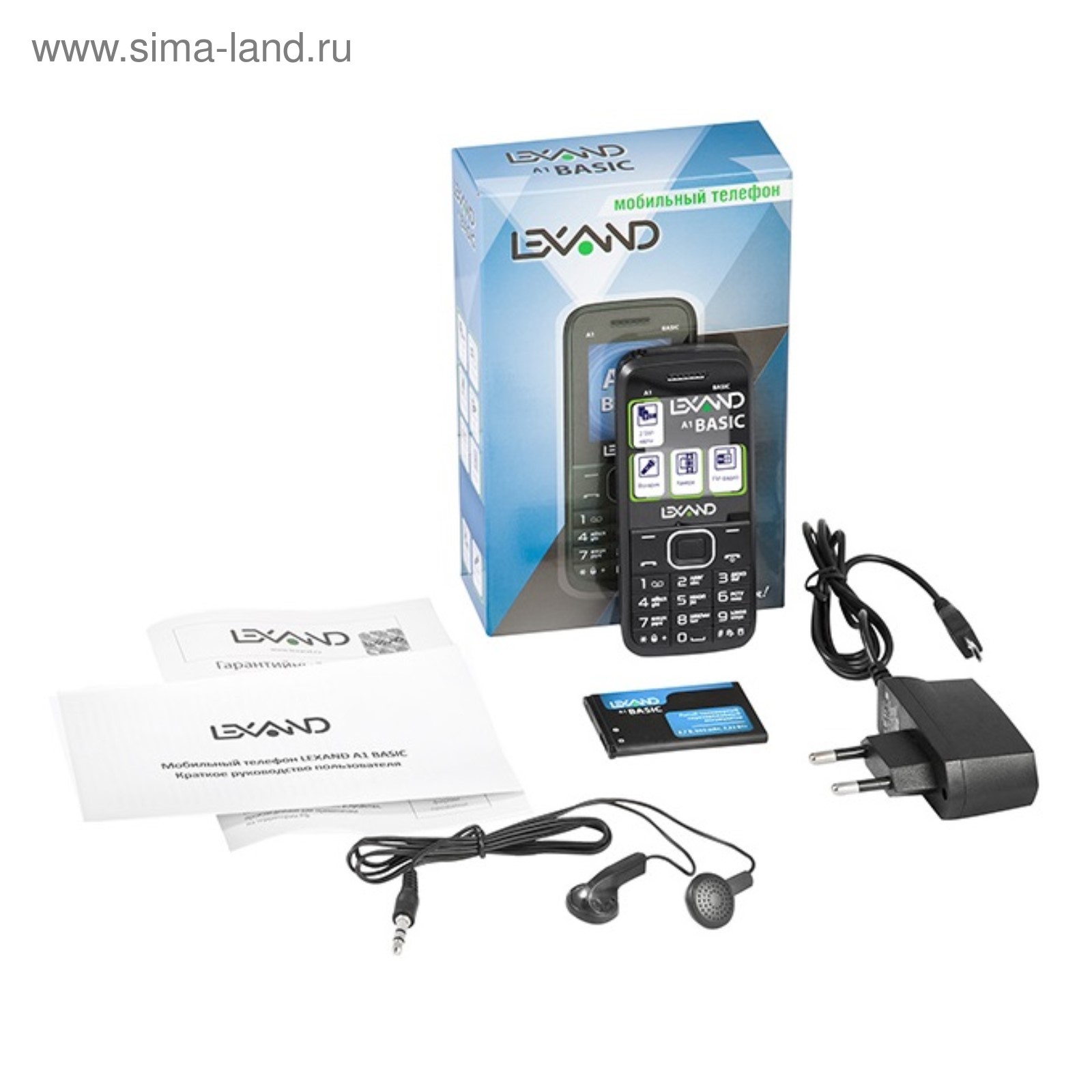 Сотовый телефон LEXAND A1 Basic Black (2854152) - Купить по цене от 830.04  руб. | Интернет магазин SIMA-LAND.RU