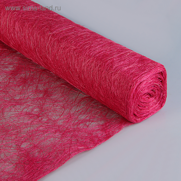 Абака натуральная толстая,ярко-розовая, 48 см x 9 м - Фото 1