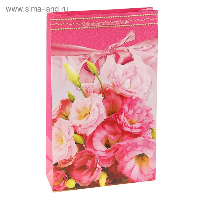 Пакет подарочный "Нежный розовый" 24,8 х 9 х 40,5 см - Фото 1