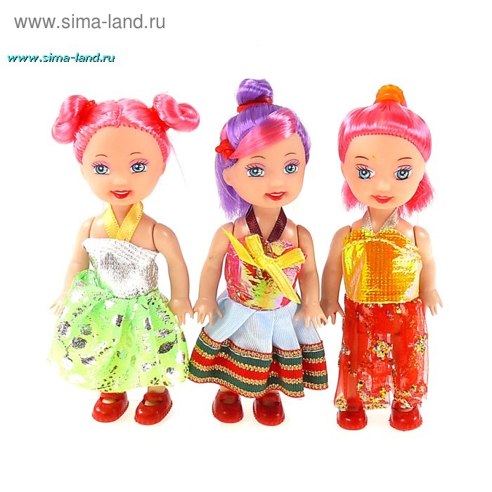 Кукла "Малышка" с хвостиками, в пакете - Фото 1