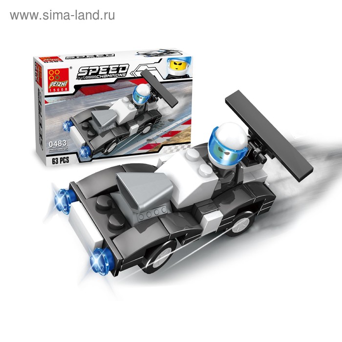 Конструктор гоночная машина «Спорткар» PEIZHI Speed, 63 детали, 6+ - Фото 1