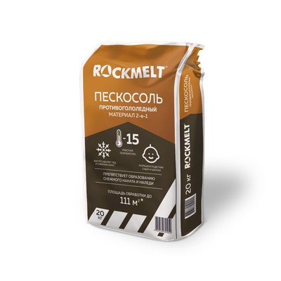 Реагент Антигололёдный Rockmelt «Пескосоль», 20 Кг, Работает До.