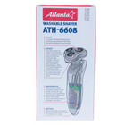 Электробритва Atlanta ATH-6608, 3 Вт, роторная, 3 бритвенные головки, чёрно-красный - Фото 9