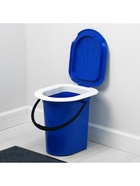 Ведро - туалет, h=38 см, 18 л, съёмный стульчак, синее - Фото 9