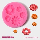 Молд Доляна «Клумба», силикон, 6,5×0,7 см, цвет розовый - Фото 1