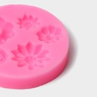 Молд Доляна «Клумба», силикон, 6,5×0,7 см, цвет розовый - фото 4579717