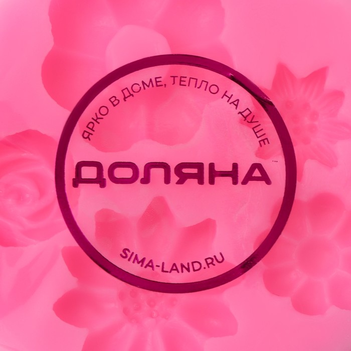 Молд Доляна «Клумба», силикон, 6,5×0,7 см, цвет розовый - фото 1909810453