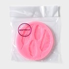 Молд для заливки Доляна «Пёрышко», 4 ячейки, силикон, 9×8.6 см, розовый - Фото 7