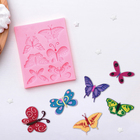 Силиконовый молд «Бабочки», 11×9 см, цвет МИКС - Фото 1