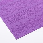 Коврик для айсинга Доляна «Восхищение», силикон, 38×26,5 см, цвет сиреневый - Фото 2