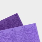 Коврик для айсинга Доляна «Восхищение», силикон, 38×26.5 см, фиолетовый - Фото 6