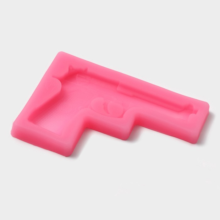Силиконовый молд «Пистолет», 11×7,5×1 см, цвет МИКС - фото 1880349527