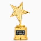 Кубок «Лучший учитель», наградная фигура звезда, золото, пластик, 16 см - Фото 2