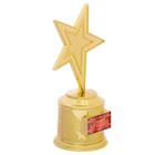 Наградная фигура: звезда литая «Самый лучший», кубок, золото, пластик, 16,5 х 6,3 см. - Фото 3