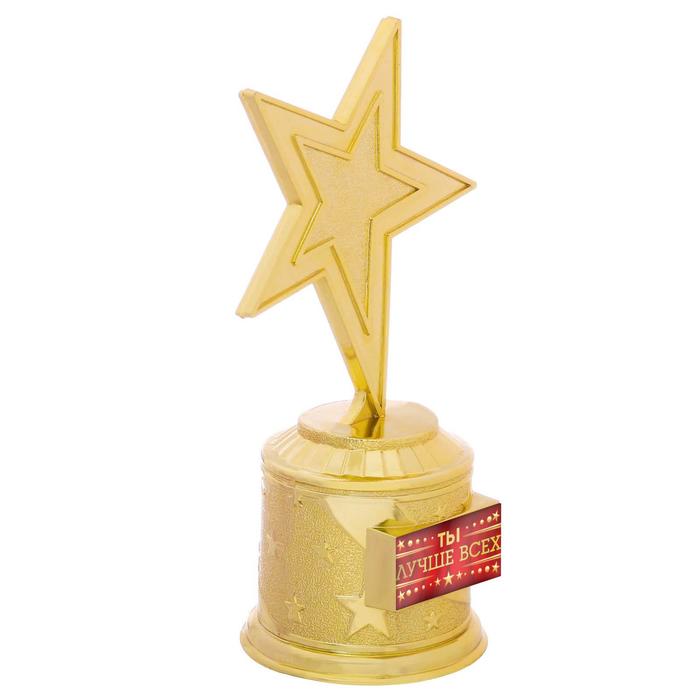 Наградная фигура: звезда литая «Ты лучше всех», золото, 16,5 х 6,3 см, пластик - фото 1908337209