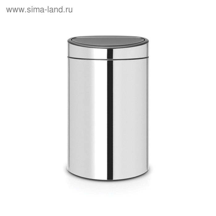 Мусорное ведро Brabantia Touch Bin New, цвет стальной полированный, 40 л - Фото 1