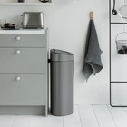 Мусорное ведро Brabantia Touch Bin New, цвет платиновый, 40 л - Фото 4