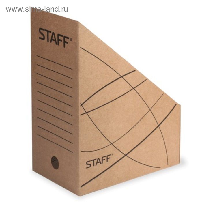 Накопитель документов, стойка-угол STAFF, 150 мм, до 1400 листов, бурый - Фото 1