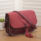 Сумка женская, отдел на магните, регулируемый ремень, цвет бордовый - Фото 1