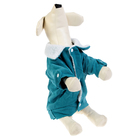 Курточка для собак на меховом подкладе, размер S (ДС 27 см, ОГ 45 см, ОШ 36 см), синяя - Фото 4